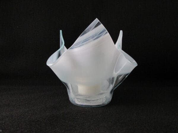 White Baroque Lotus Votive Holder