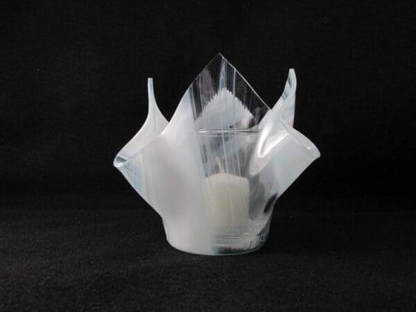 White Baroque Lotus Votive Holder - Image 3