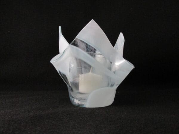 White Baroque Lotus Votive Holder - Image 4