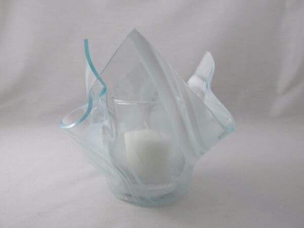 White Baroque Lotus Votive Holder - Image 3