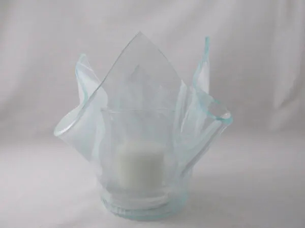 White Baroque Lotus Votive Holder - Image 2