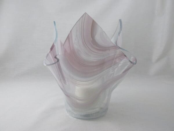 Pale Purple Baroque Tall Votive Holder - Image 2