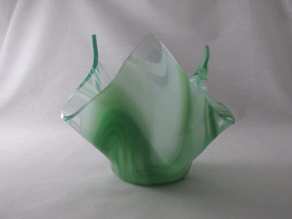 Dk Green & White Baroque Lotus Votive Holder - Image 3