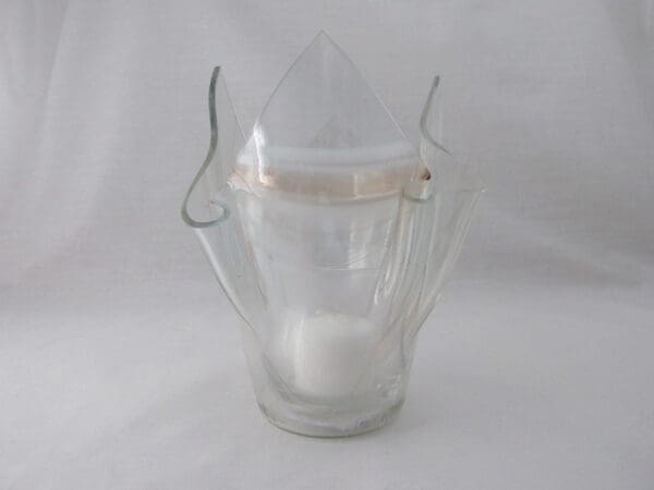 Champagne Pink & White Streaky Tall Votive Holder - Image 3