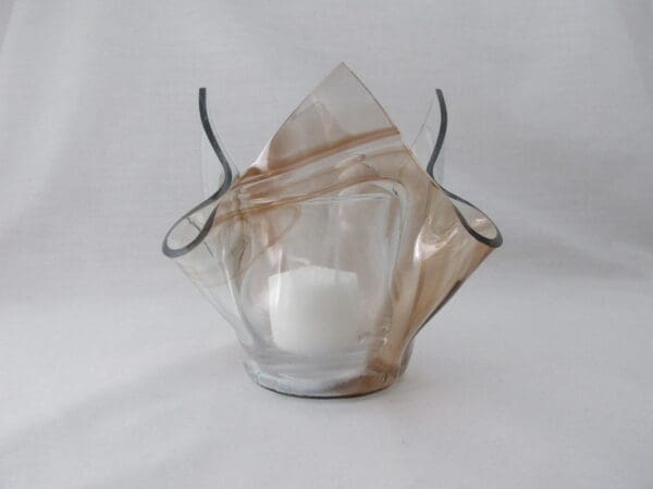 Cinnamon Baroque Lotus Votive Holder - Image 2