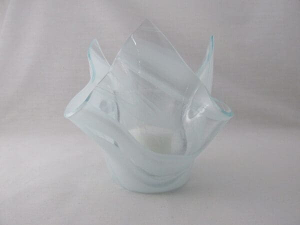 White Baroque Lotus Votive Holder