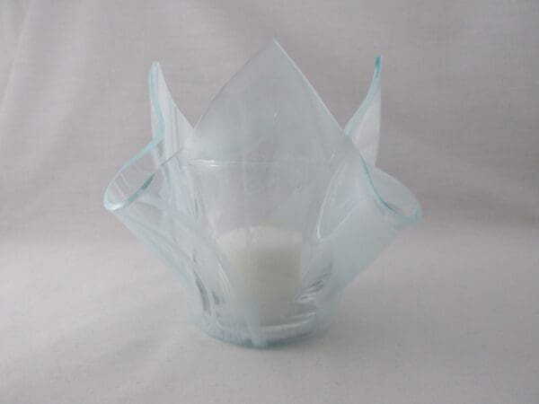 White Baroque Lotus Votive Holder - Image 2