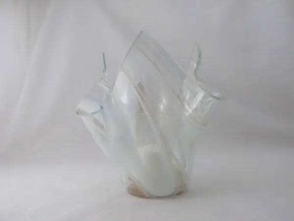 Champagne Pink & White Streaky Tall Votive Holder - Image 2