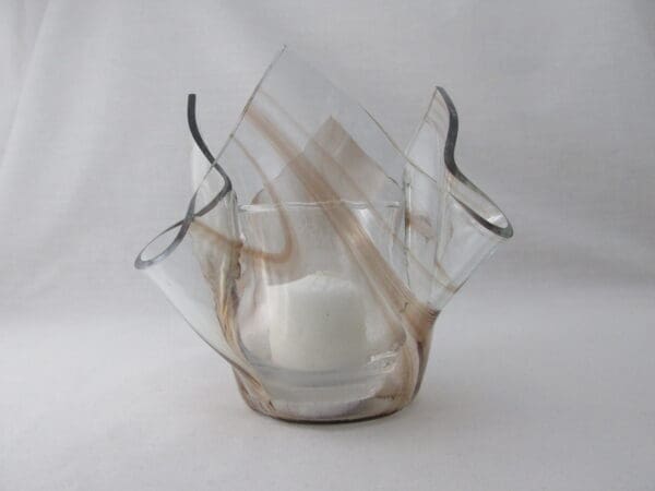 Cinnamon Baroque Lotus Votive Holder