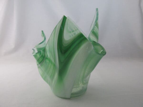 Dk Green & White Baroque Tall Votive Holder - Image 2