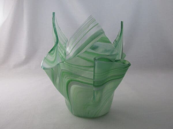 Dk Green & White Baroque Tall Votive Holder - Image 4