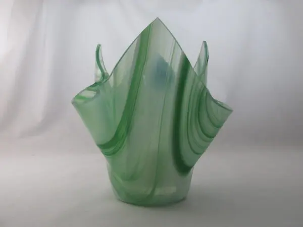 Dk Green & White Baroque Tall Votive Holder - Image 4