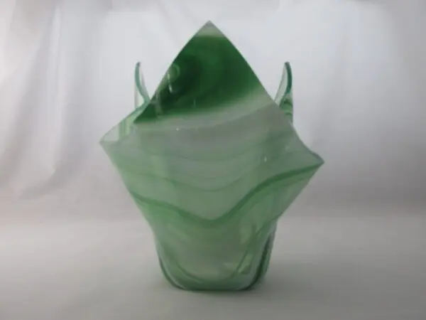 Dk Green & White Baroque Tall Votive Holder - Image 3