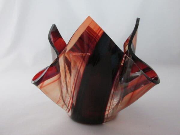 Burgundy Baroque Lotus Votive Holder - Image 3