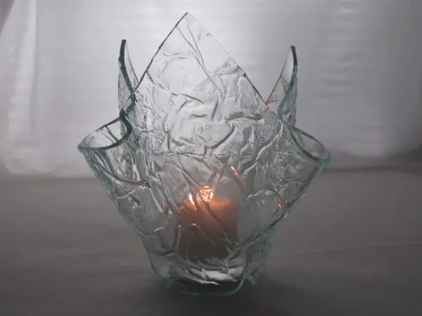 Clear Krinkle Tall Votive Holder - Image 3