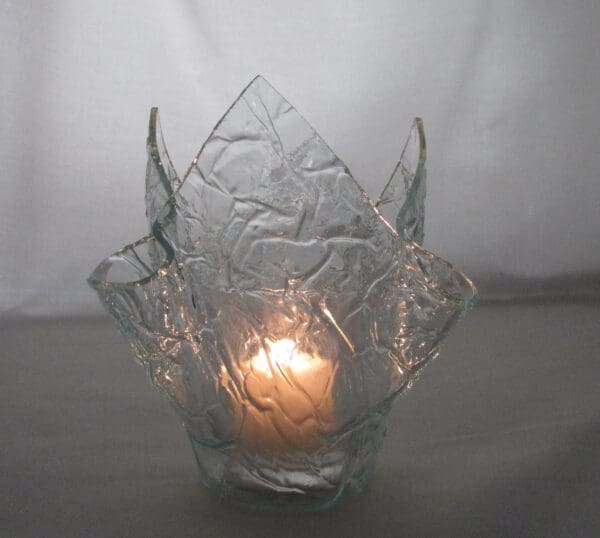 Clear Krinkle Tall Votive Holder - Image 2