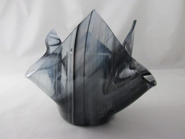 Black & White Streaky Lotus Votive Holder - Image 3