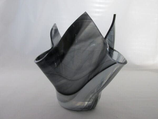 Black & White Streaky Baroque Tall Votive Holder - Image 3