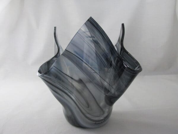 Black & White Streaky Baroque Tall Votive Holder - Image 4