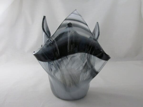 Black & White Streaky Baroque Tall Votive Holder - Image 2