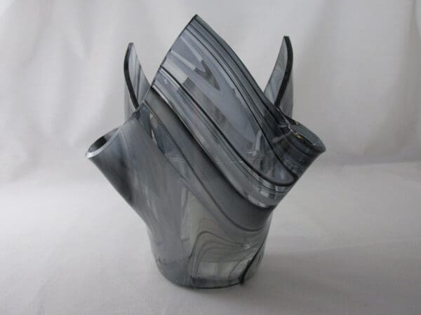 Black & White Streaky Baroque Tall Votive Holder - Image 3