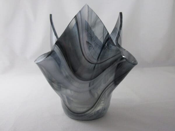 Black & White Streaky Baroque Tall Votive Holder - Image 2