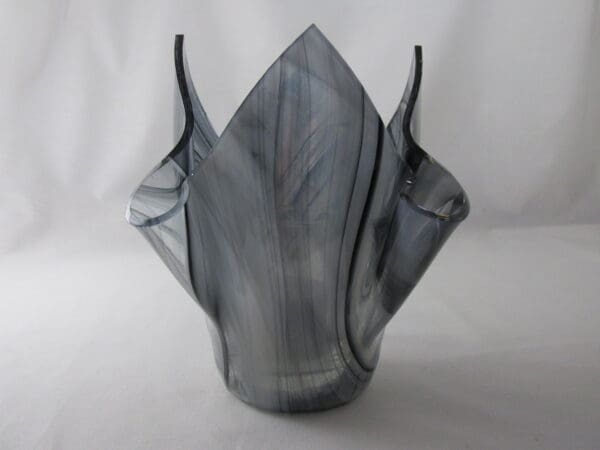 Black & White Streaky Baroque Tall Votive Holder - Image 4