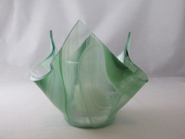 Dk Green & White Baroque Lotus Votive Holder - Image 4