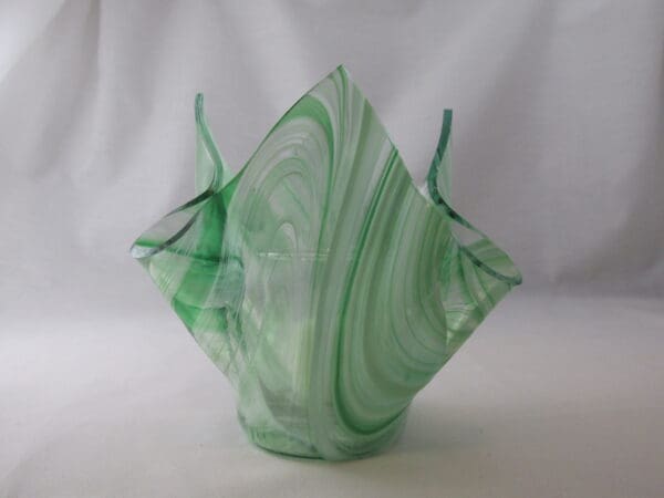 Dk Green & White Baroque Tall Votive Holder - Image 4