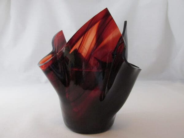 Burgundy Baroque Tall Votive Holder