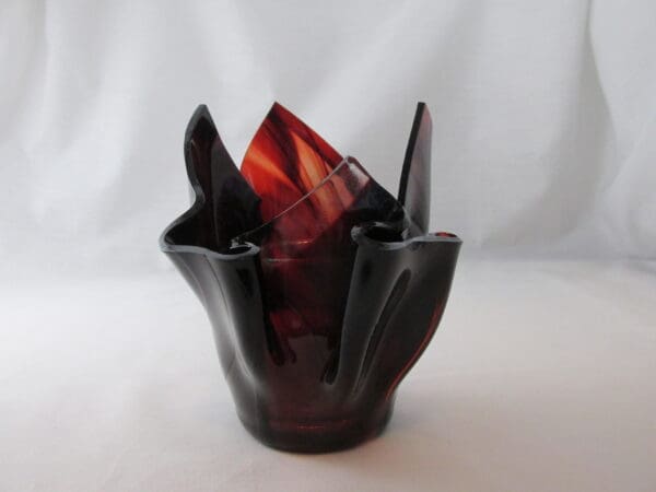 Burgundy Baroque Tall Votive Holder - Image 2