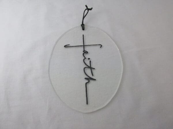 Black "Faith" Cross Wall Sculpture