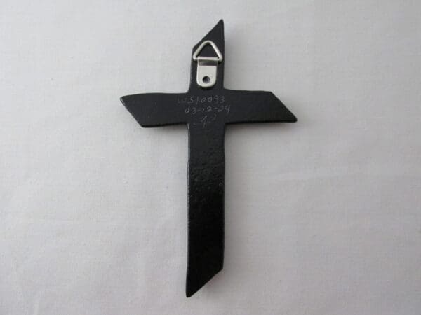 Layered Cross - Black, White Wispy, Dichroic Sizzlestix - Image 2