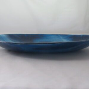 Copper Blue & White Streaky Oval Serving Dish
