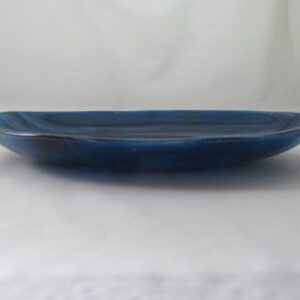 Copper Blue & White Streaky Oval Serving Dish