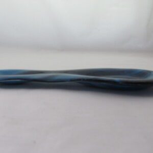 Blue twisted ceramic spoon rest