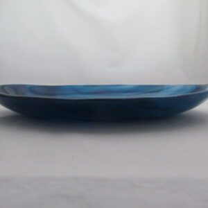 Copper Blue & White Streaky Oval Serving Dish
