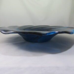 Copper Blue & White Streaky Swirl Bowl