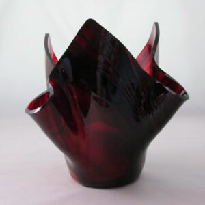 Burgundy Baroque Tall Votive Holder