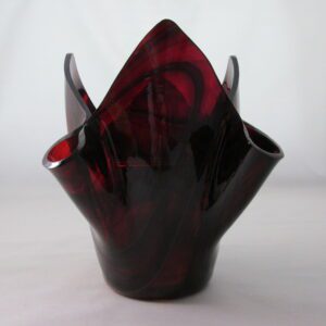 Burgundy Baroque Tall Votive Holder