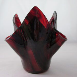 Burgundy Baroque Tall Votive Holder
