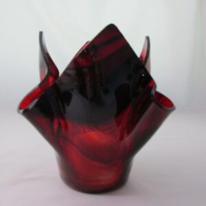 Burgundy Baroque Tall Votive Holder
