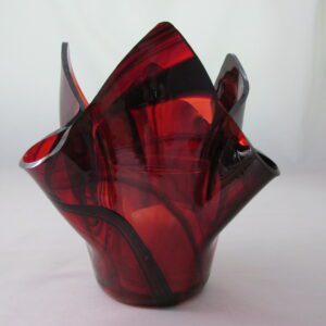 Burgundy Baroque Tall Votive Holder